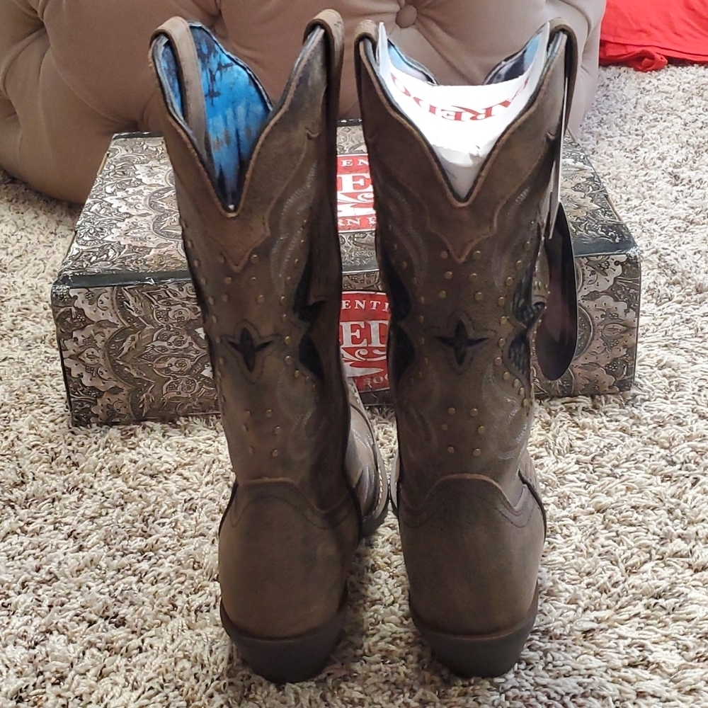 Authentic Laredo Cowgirl Western Country Leather Boots NWT - Picture 3 of 16